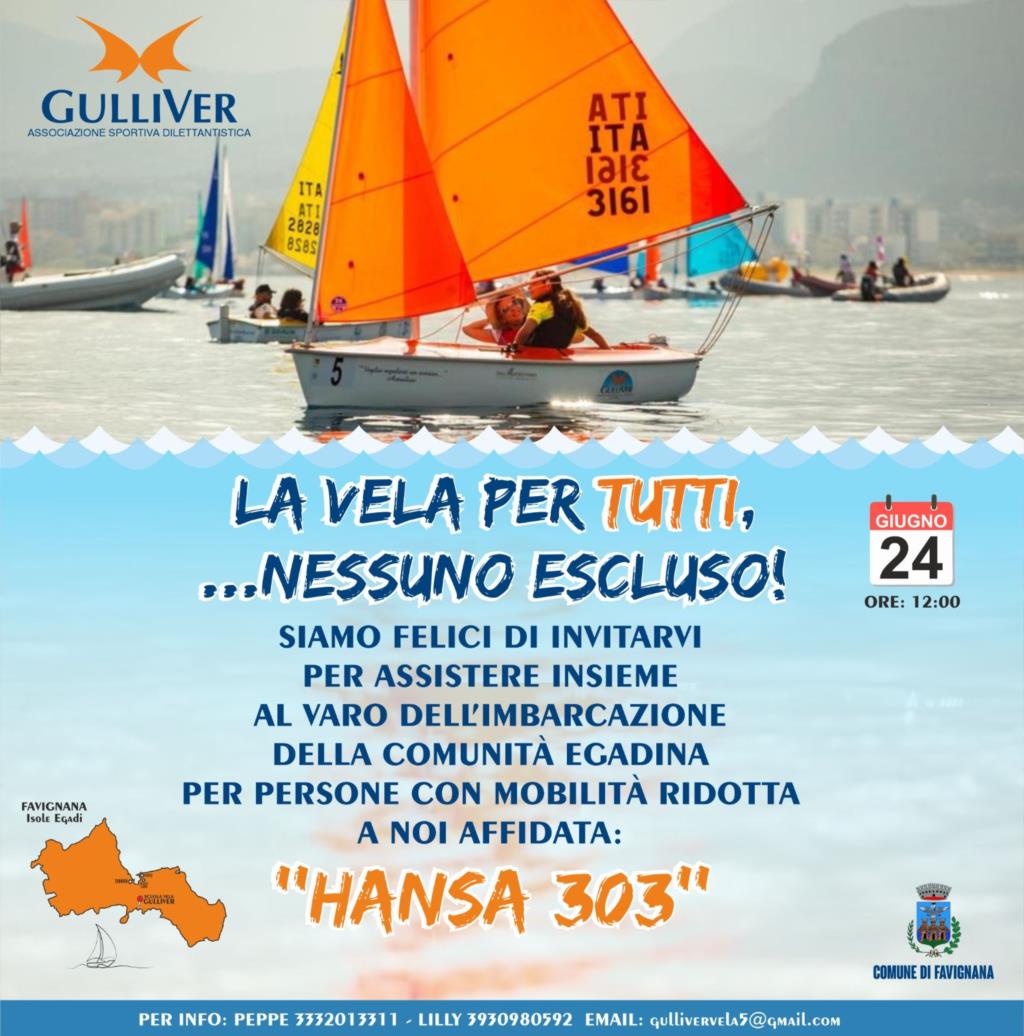 Alle Egadi la vela per tutti, sabato il varo di un’imbarcazione per persone con disabilità