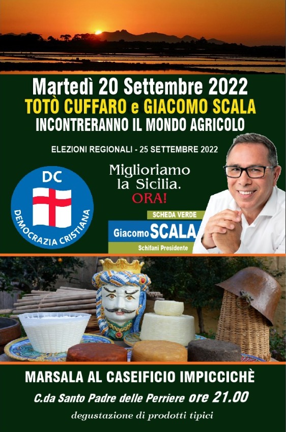 Giacomo Scala (DC) domani a Trapani e Marsala