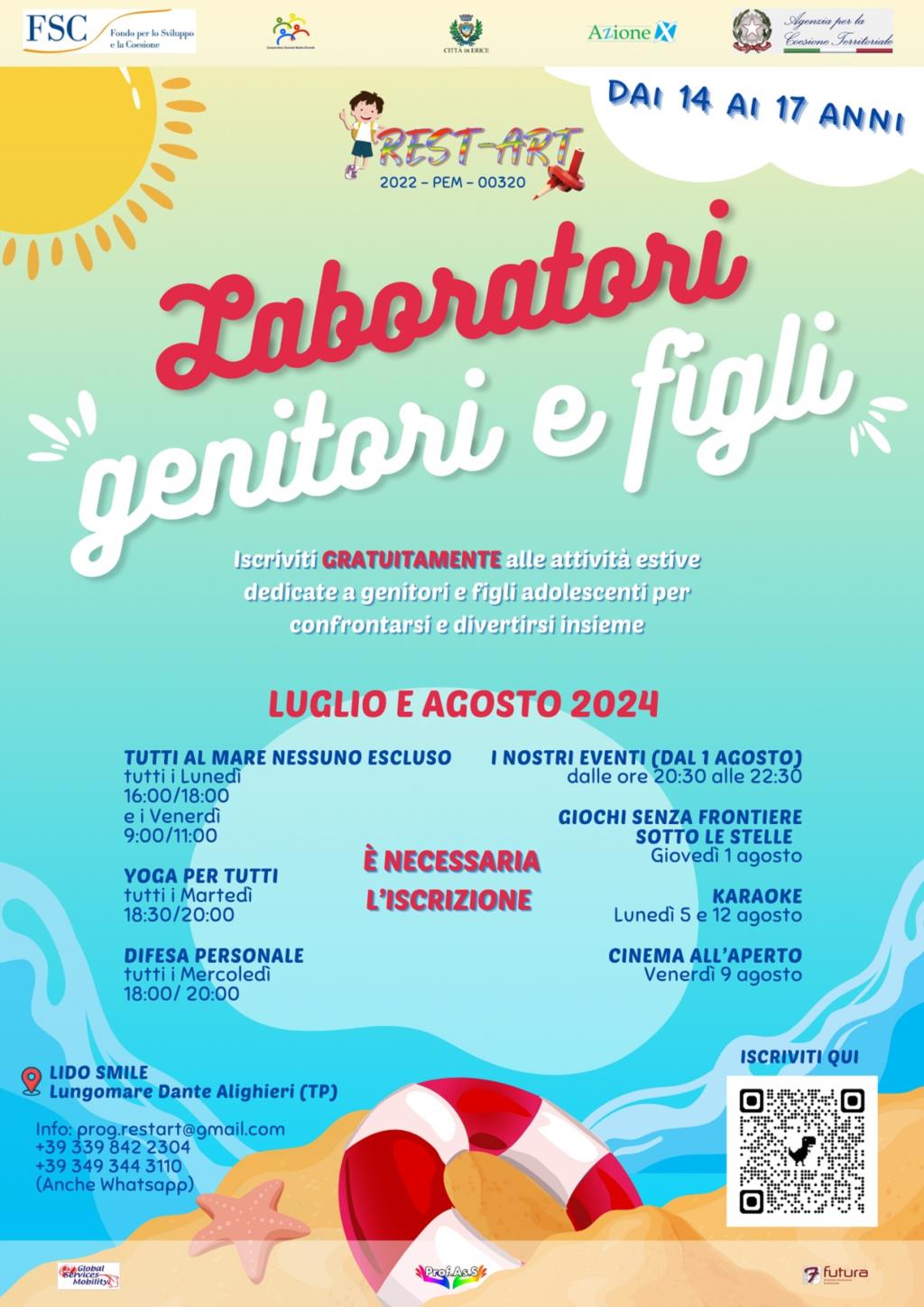 RestArt, al via iscrizioni ai laboratori estivi genitori-figli