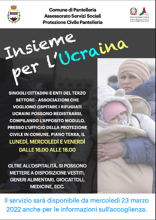 Pantelleria: il comune si organizza per ospitare i profughi ucraini