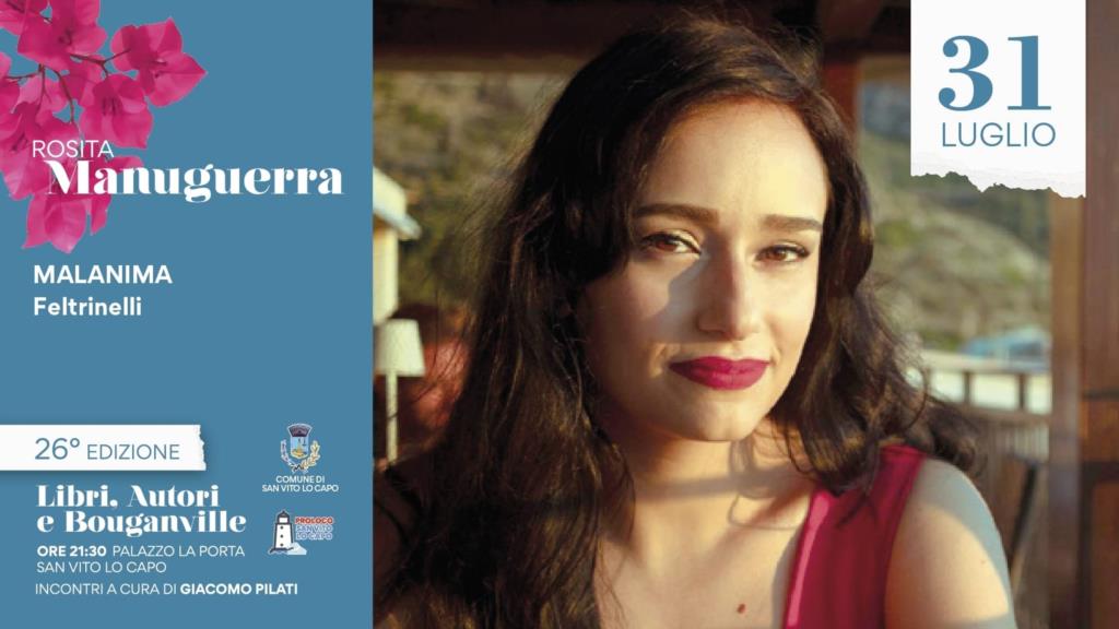 San Vito Lo Capo. Stasera a 'Libri, autori e bouganville' c'è Rosita Manuguerra col suo 'Malanima'