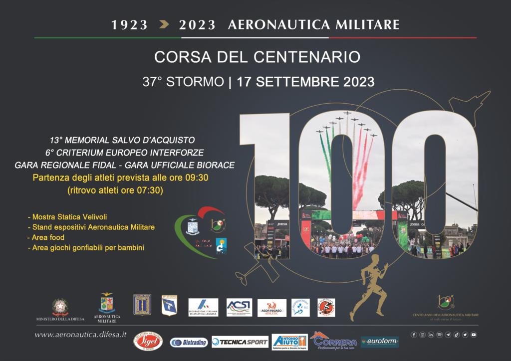 Sport e solidarietà: il 17 settembre la 'Corsa del centenario dell'Aeronautica militare'