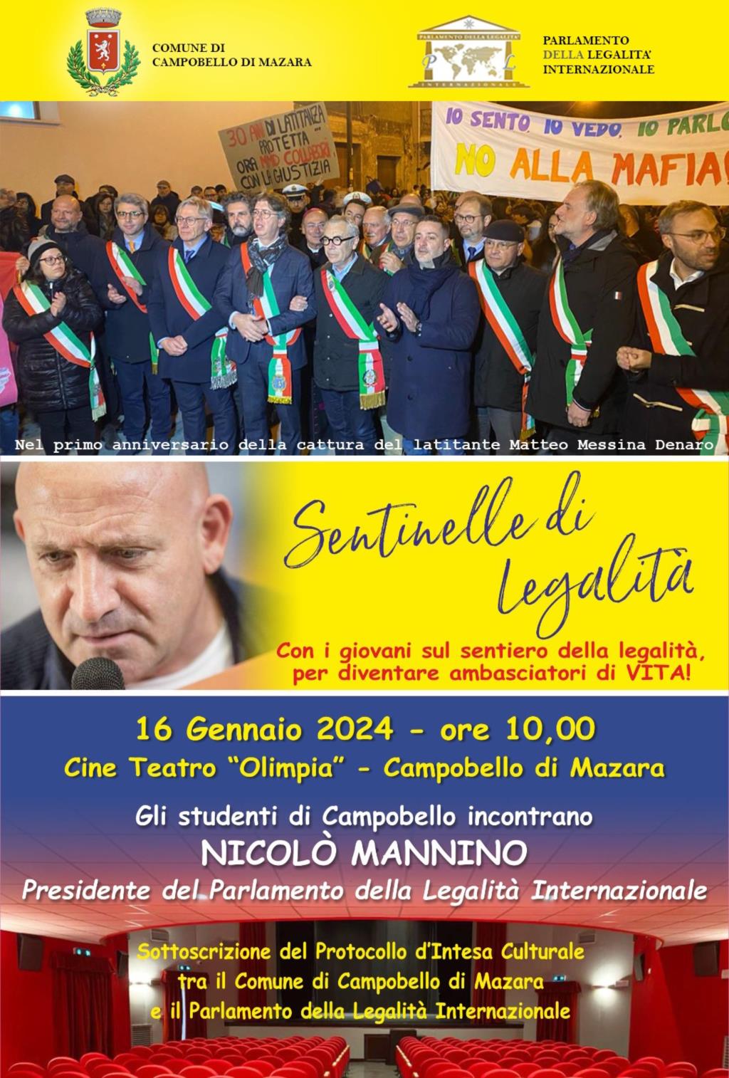 Campobello, manifestazione a un anno dalla cattura di Matteo Messina Denaro