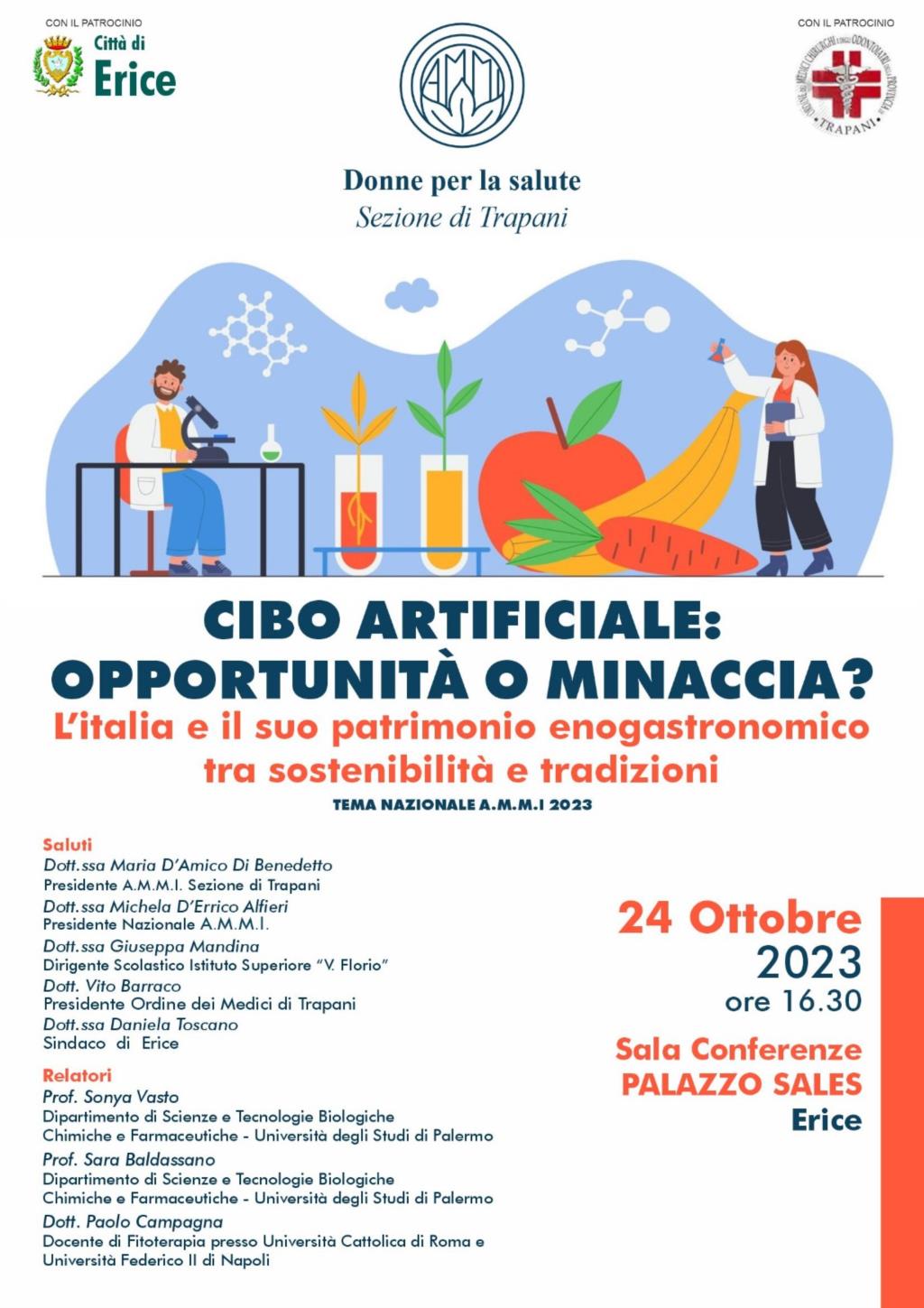 A Erice si parla di 'Cibo artificiale: opportunità o minaccia'