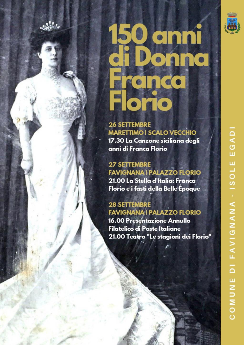 Le Egadi celebrano i 150 anni di Donna Franca Florio
