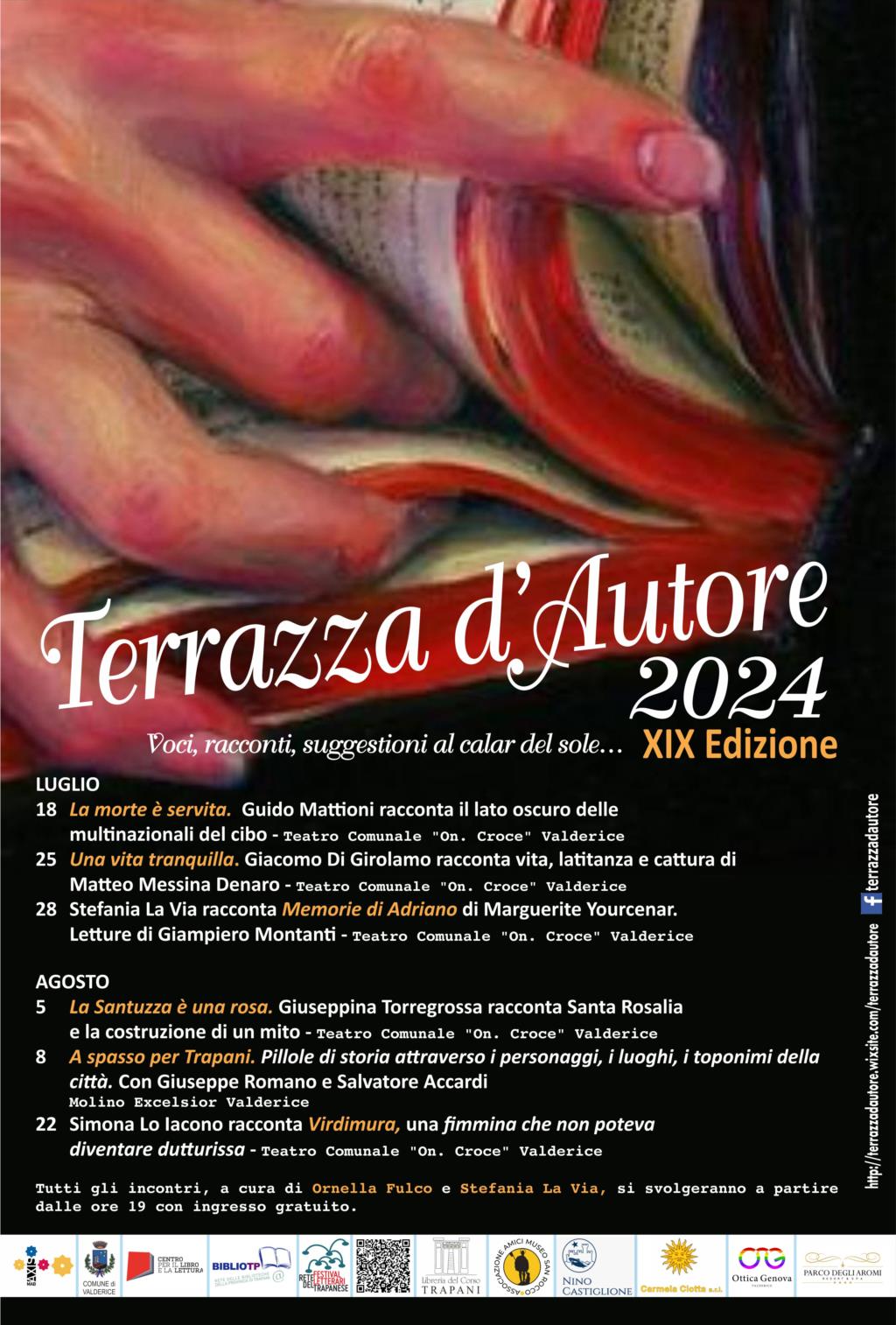 Valderice, tutto pronto per la XIX edizione della rassegna letteraria Terrazza d’Autore