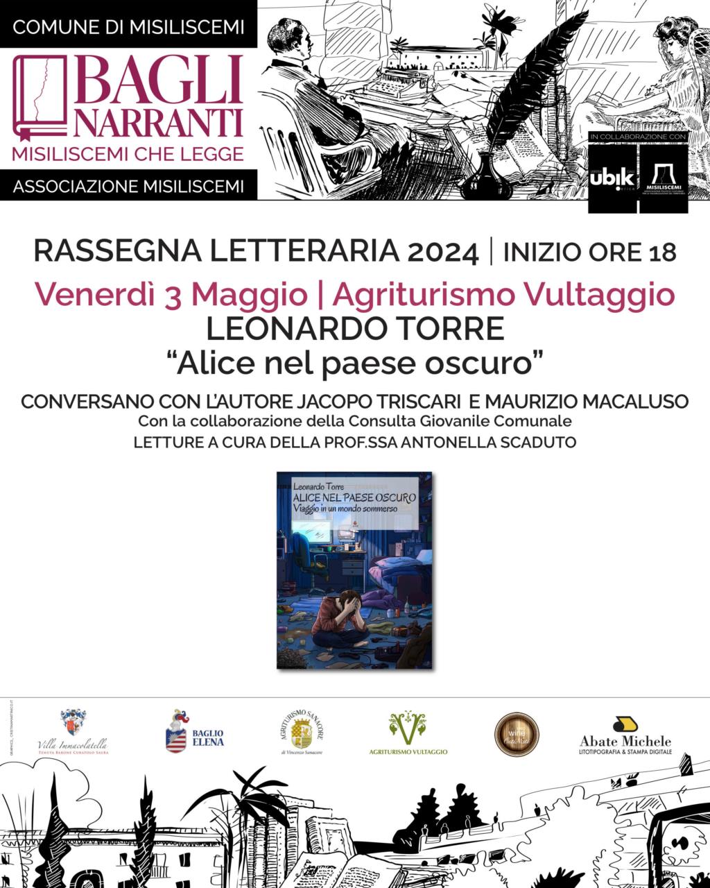 'Bagli Narranti', venerdì la presentazione del libro 'Alice nel paese oscuro' di Leonardo Torre