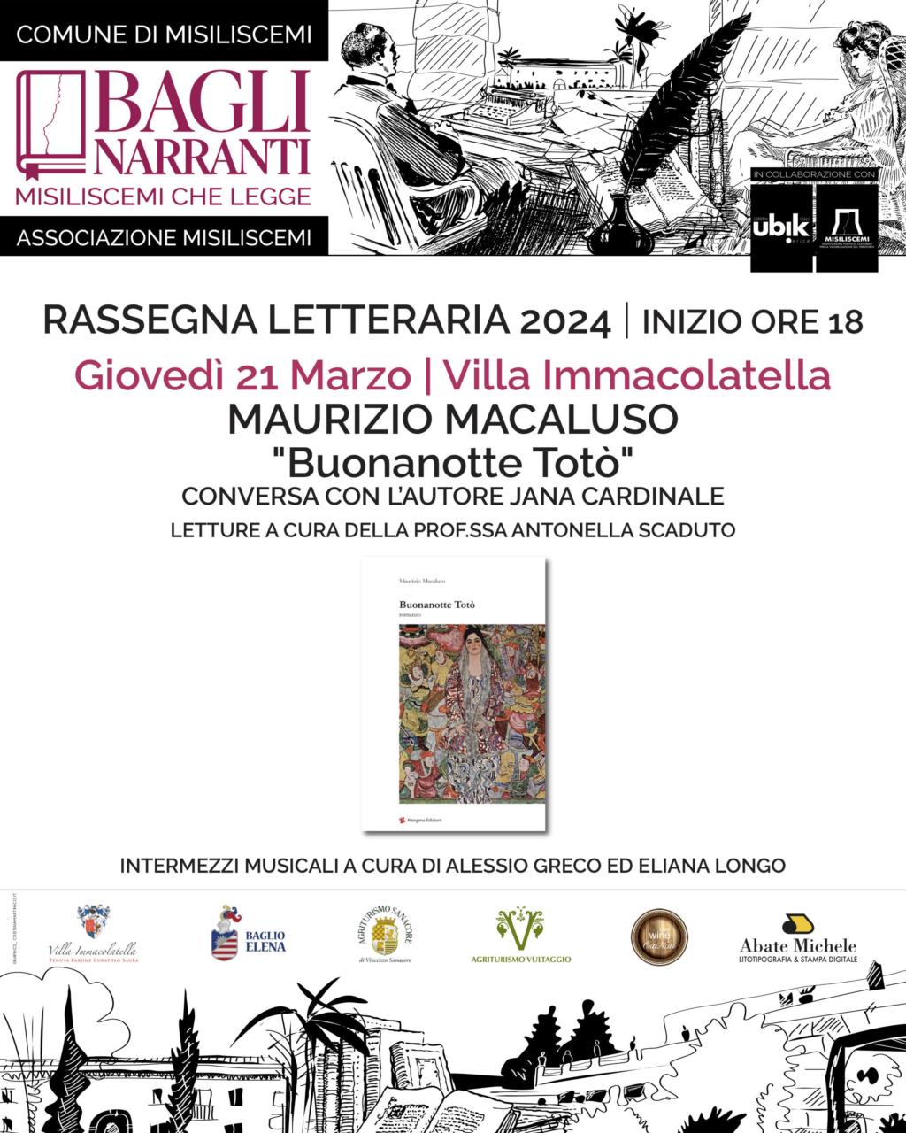 Alla Rassegna 'Bagli Narranti' Maurizio Macaluso presenta il suo nuovo libro 'Buonanotte Totò'