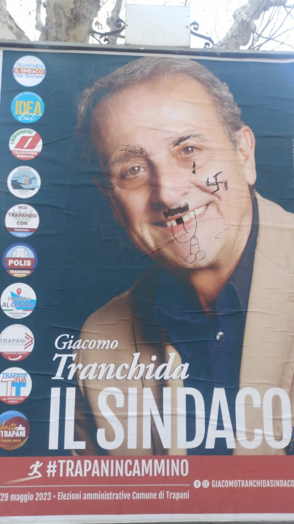 Amministrative Trapani: vandalizzati manifesti di Tranchida