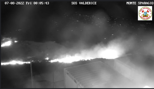 Incendio Monte Sparagio: a fuoco ettari di macchia mediterranea