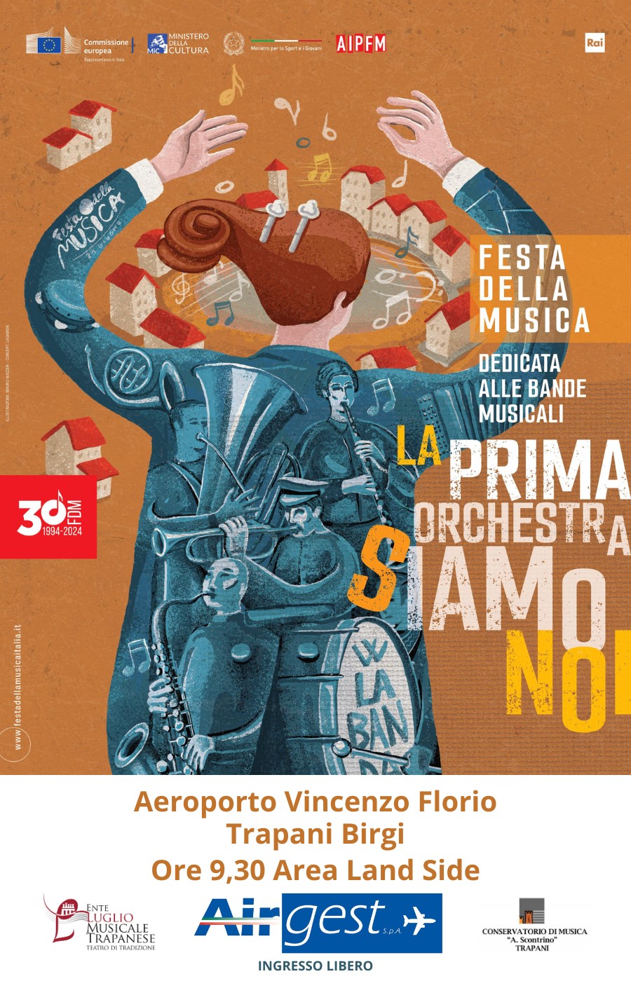 Torna il 21 giugno la Festa della Musica all’aeroporto di Trapani Birgi