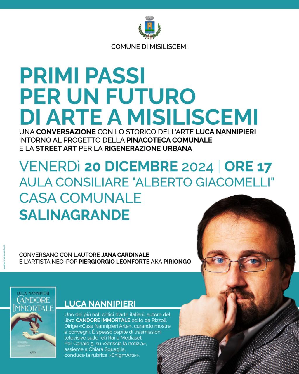 Il critico d'arte Luca Nannipieri a Misiliscemi per parlare della costituenda Pinacoteca comunale