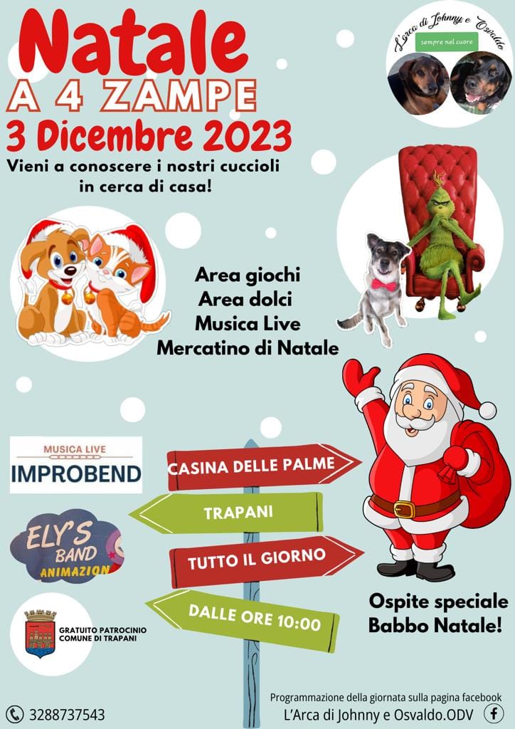 A Trapani arriva il Natale a 4 zampe