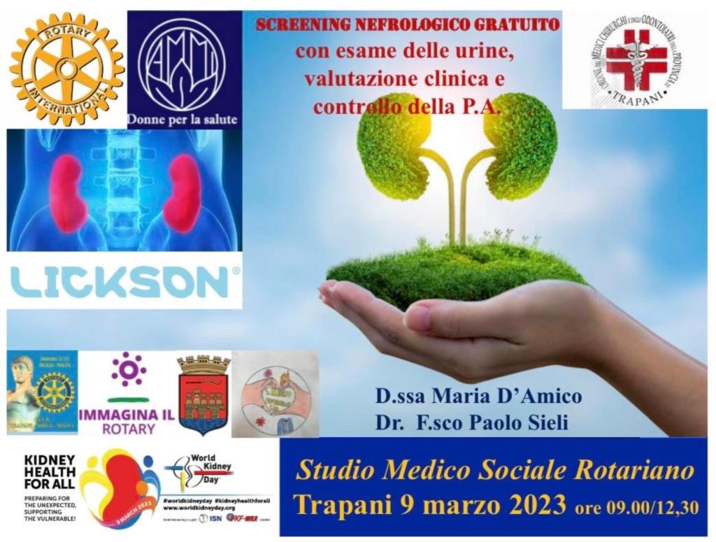 Trapani, Giornata Mondiale del Rene: screening gratuito giovedì 9 marzo