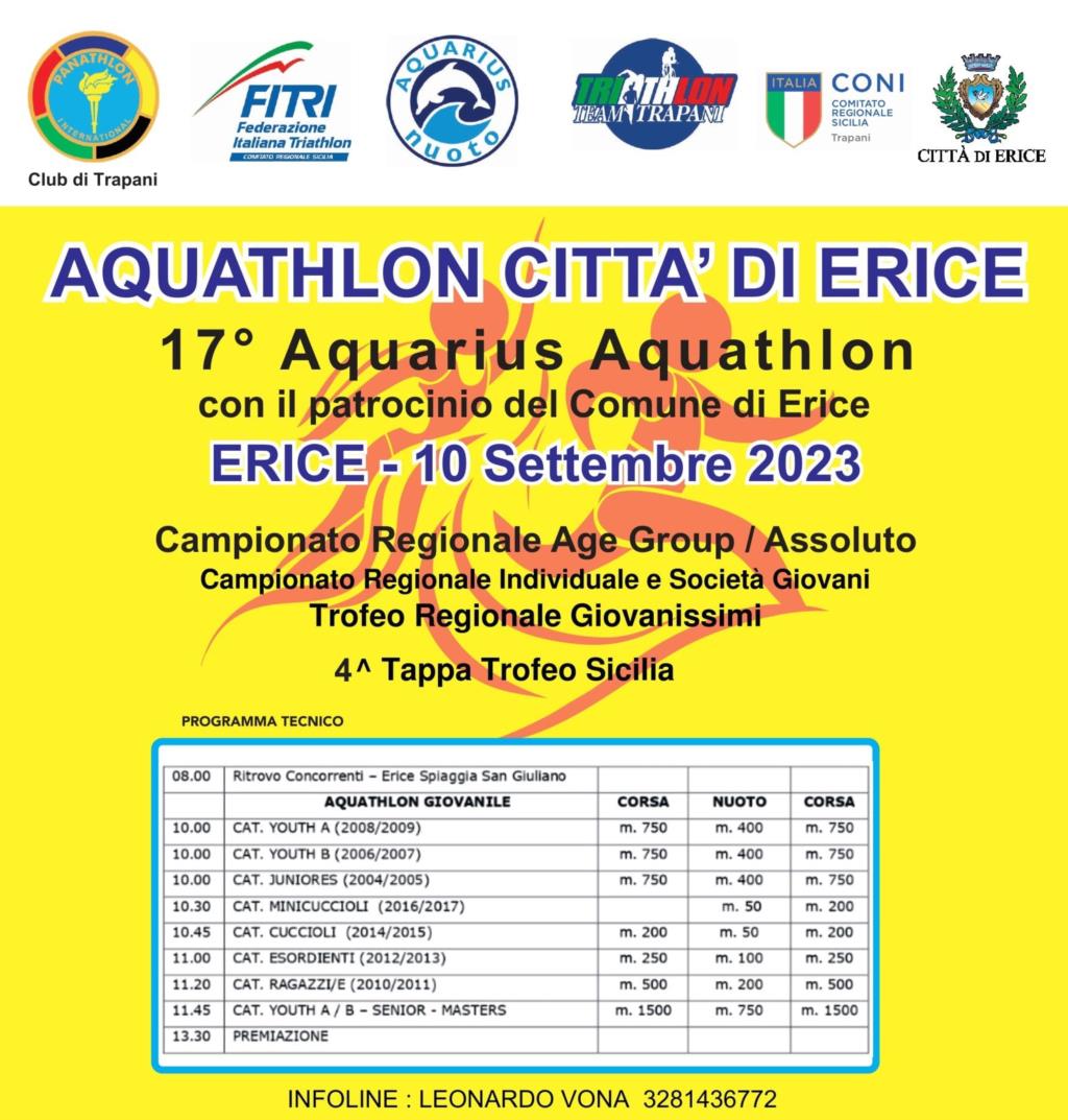 Nuoto: domenica si svolgerà l'Aquarius Aquathlon Città di Erice
