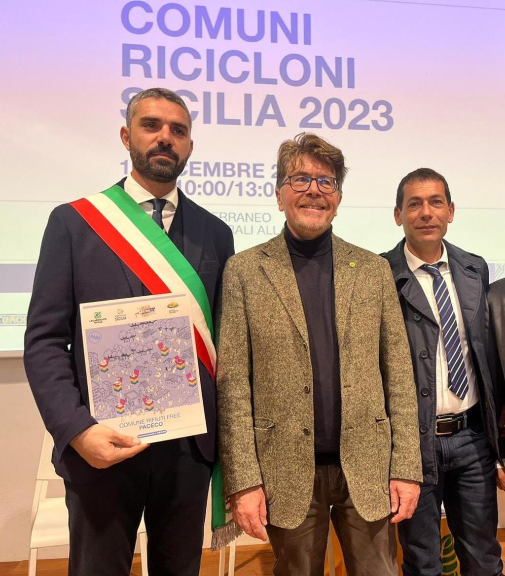 Paceco premiata da Legambiente per la raccolta differenziata