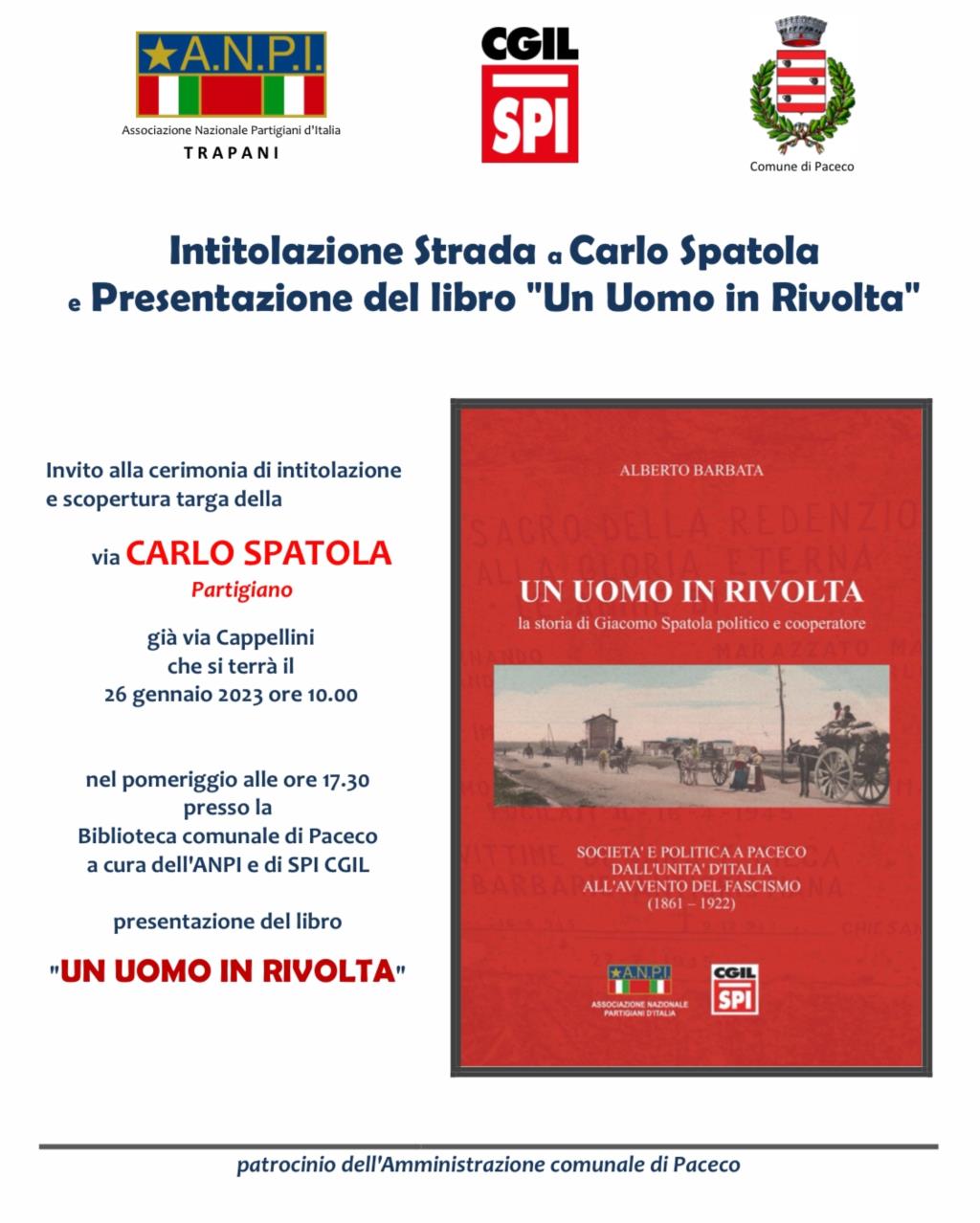 Paceco, si inaugurano la via Carlo Spatola e una Pietra della Memoria