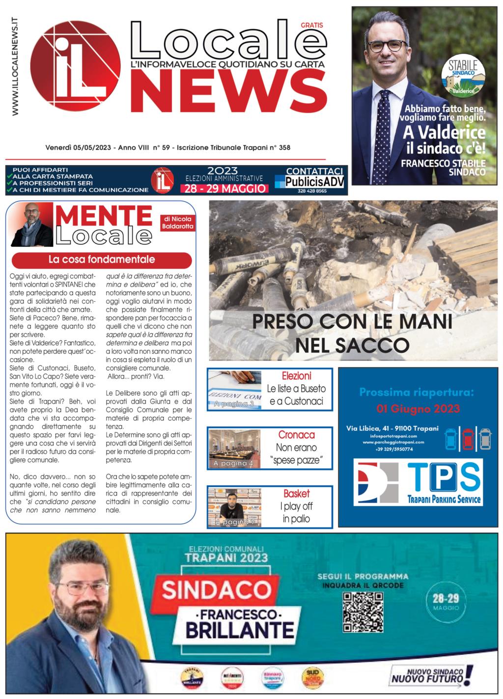 Edizione di oggi, Venerdì 05 Maggio 2023, del nostro giornale