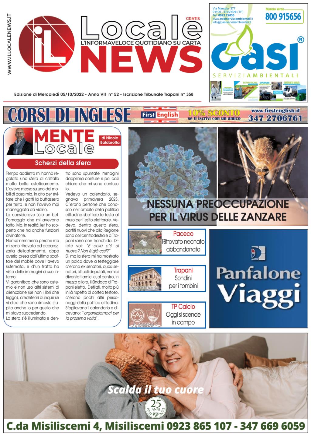 Edizione di oggi, mercoledì 05 Ottobre 2022, del nostro giornale