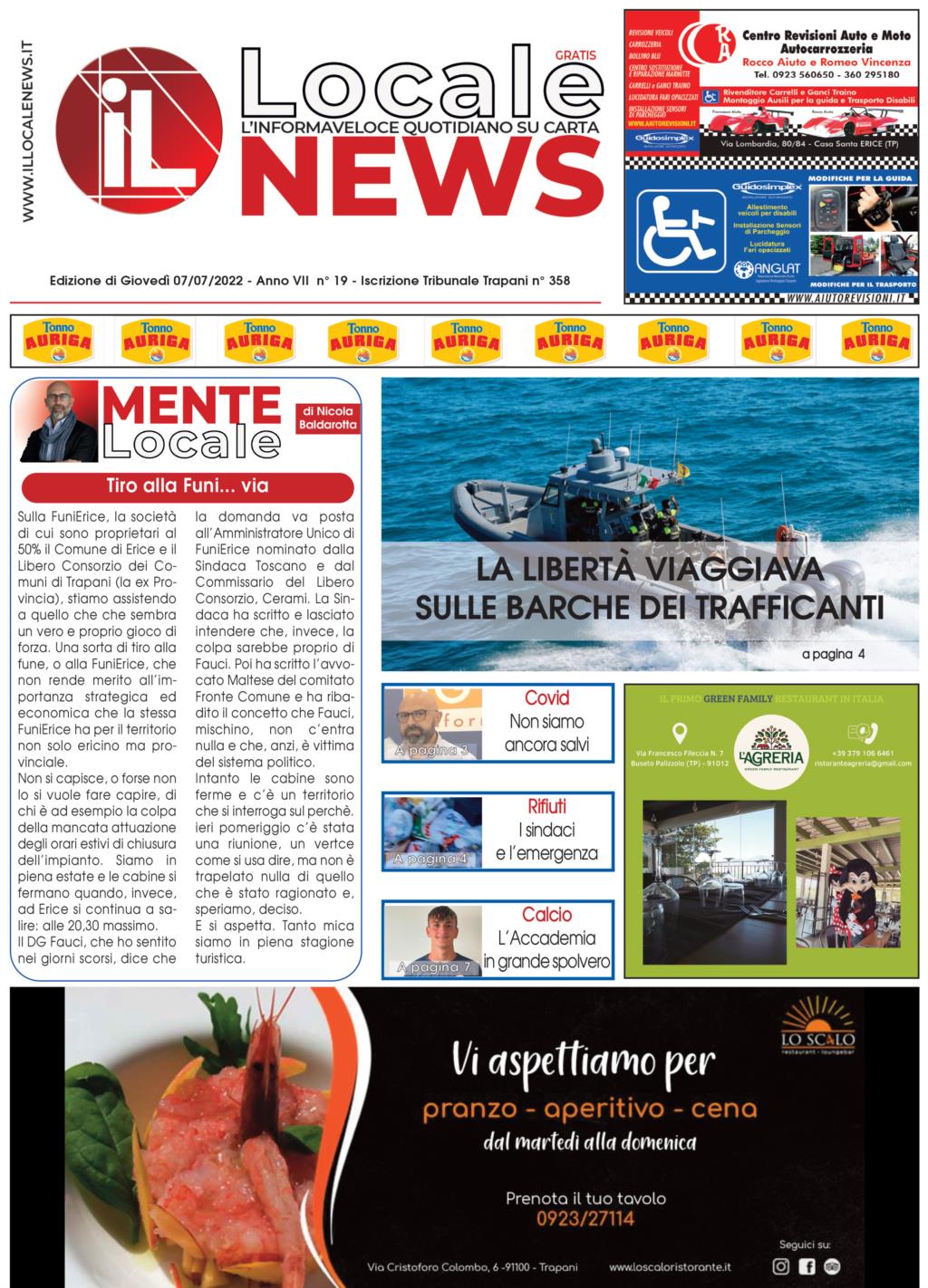 Edizione di oggi, giovedì 7 luglio 2022, del nostro giornale