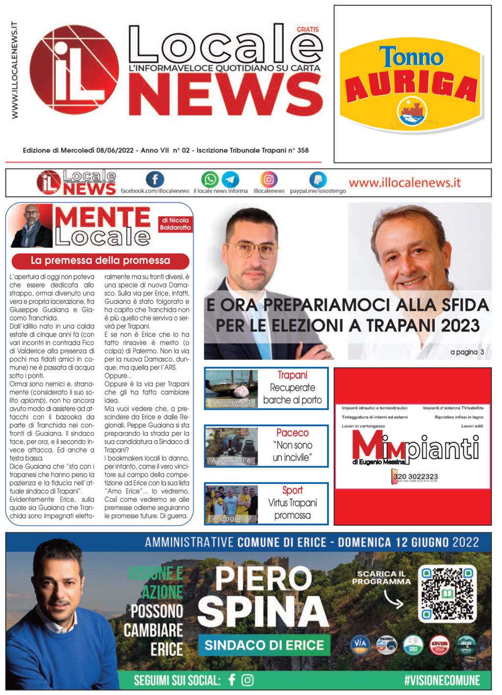 Il giornale di oggi, mercoledì 8 giugno 20222