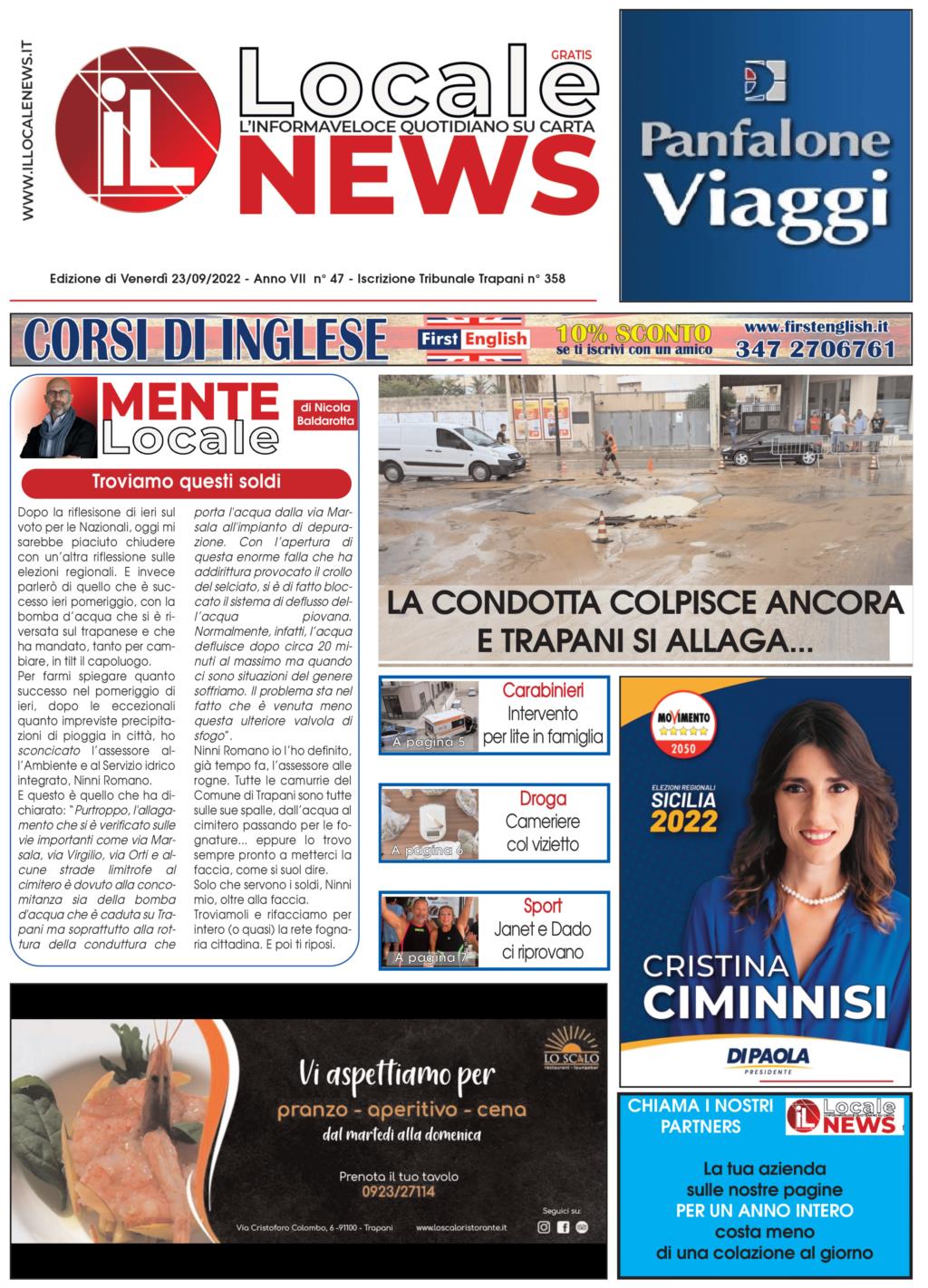 Edizione di oggi, venerdì 23 Settembre 2022, del nostro giornale