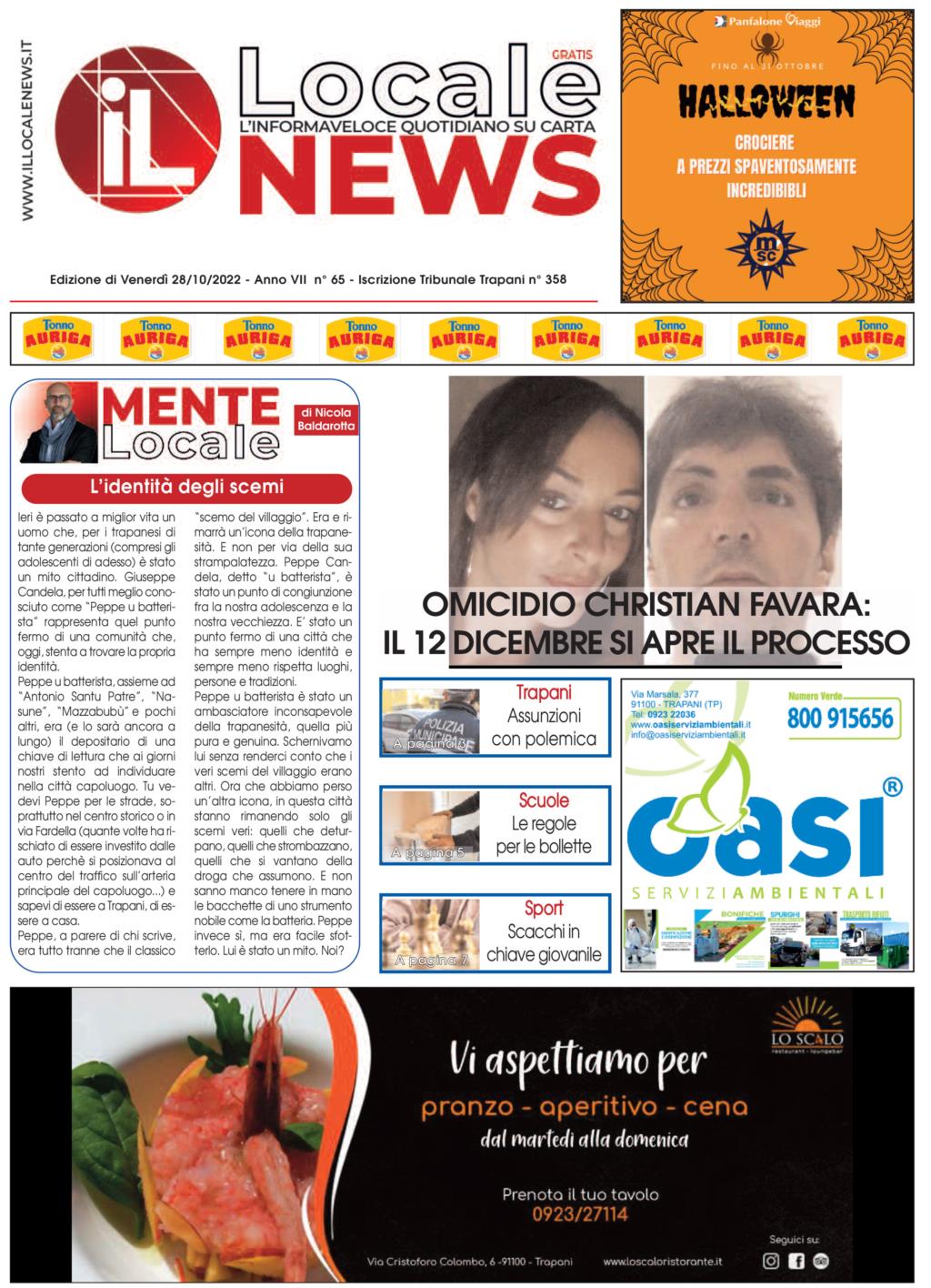 Il giornale di oggi, venerdì 28 Ottobre 2022