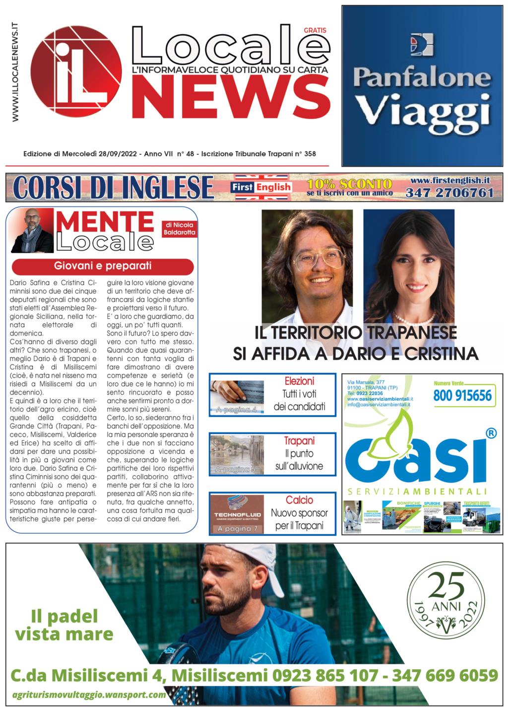 Edizione di oggi, mercoledì 28 Settembre 2022, del nostro giornale