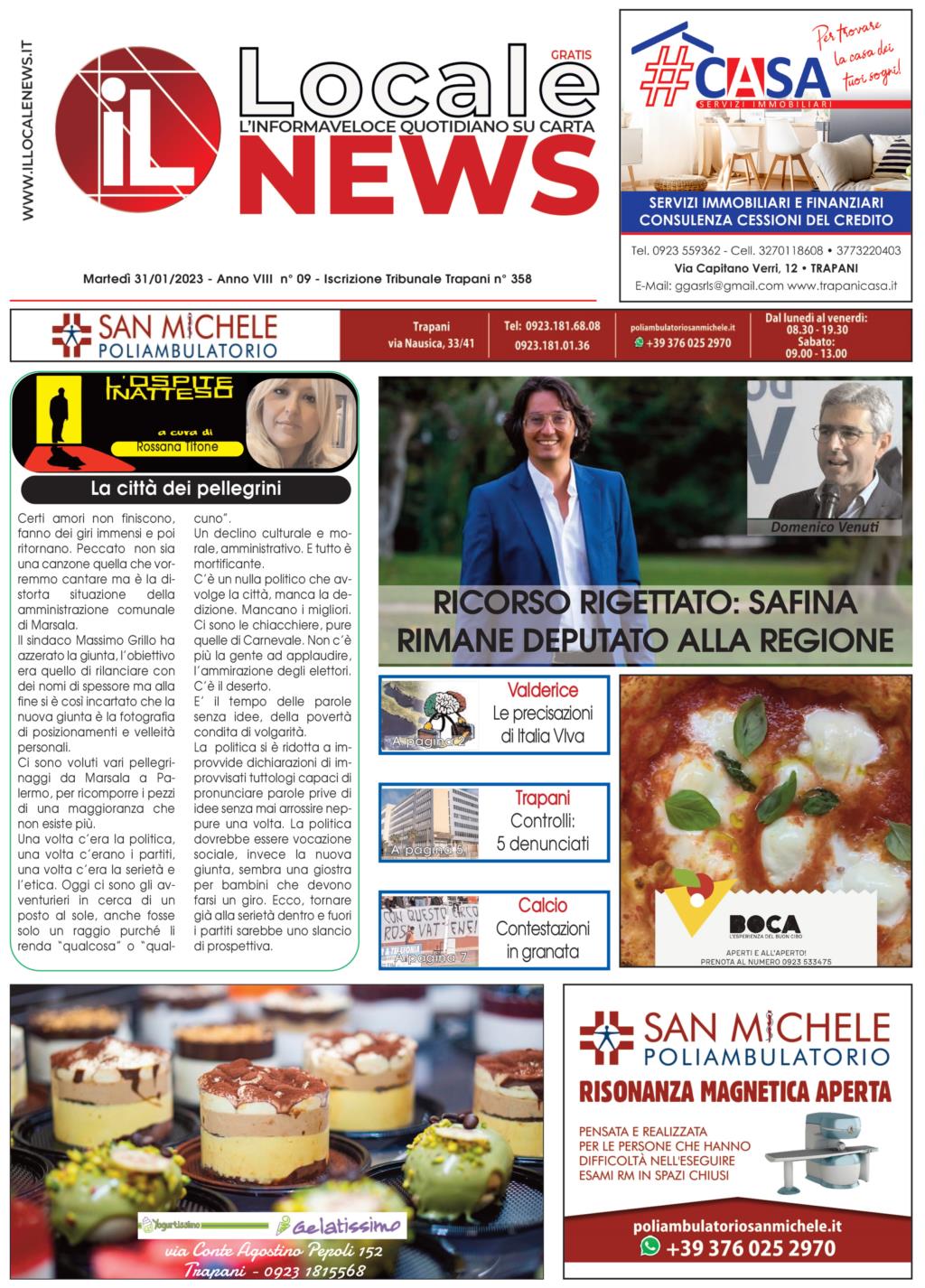 Edizione di oggi, martedì 31 Gennaio 2023, del nostro giornale