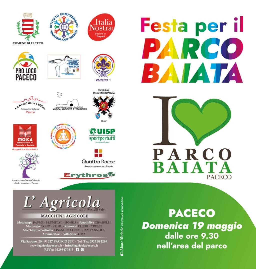 Paceco. Il 19 maggio torna la Festa per il Parco Baiata