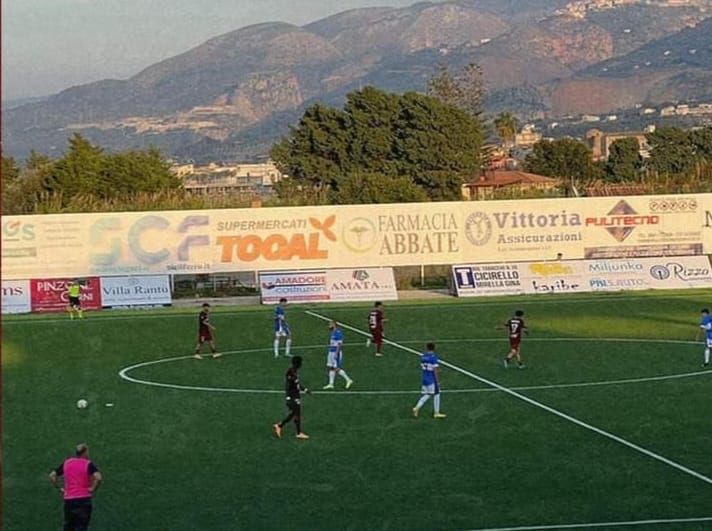 Calcio, città di Sant'Agata - Trapani 1-2