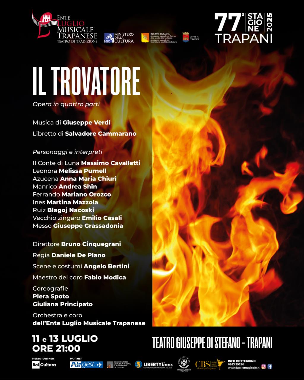 Il trovatore di Verdi approda a Trapani con una regia visionaria