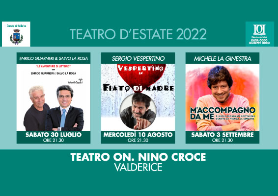 Teatro d'Estate: 3 appuntamenti a Valderice