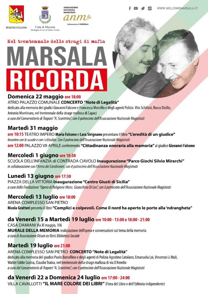 Marsala, entra nel vivo il 'Trentennale delle stragi di mafia'