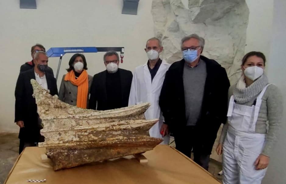 Al via il restauro dell'ultimo rostro ritrovato al largo di Levanzo