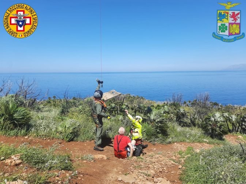 Escursionista ferito allo Zingaro, intervento del soccorso alpino e dell'82° centro Csar
