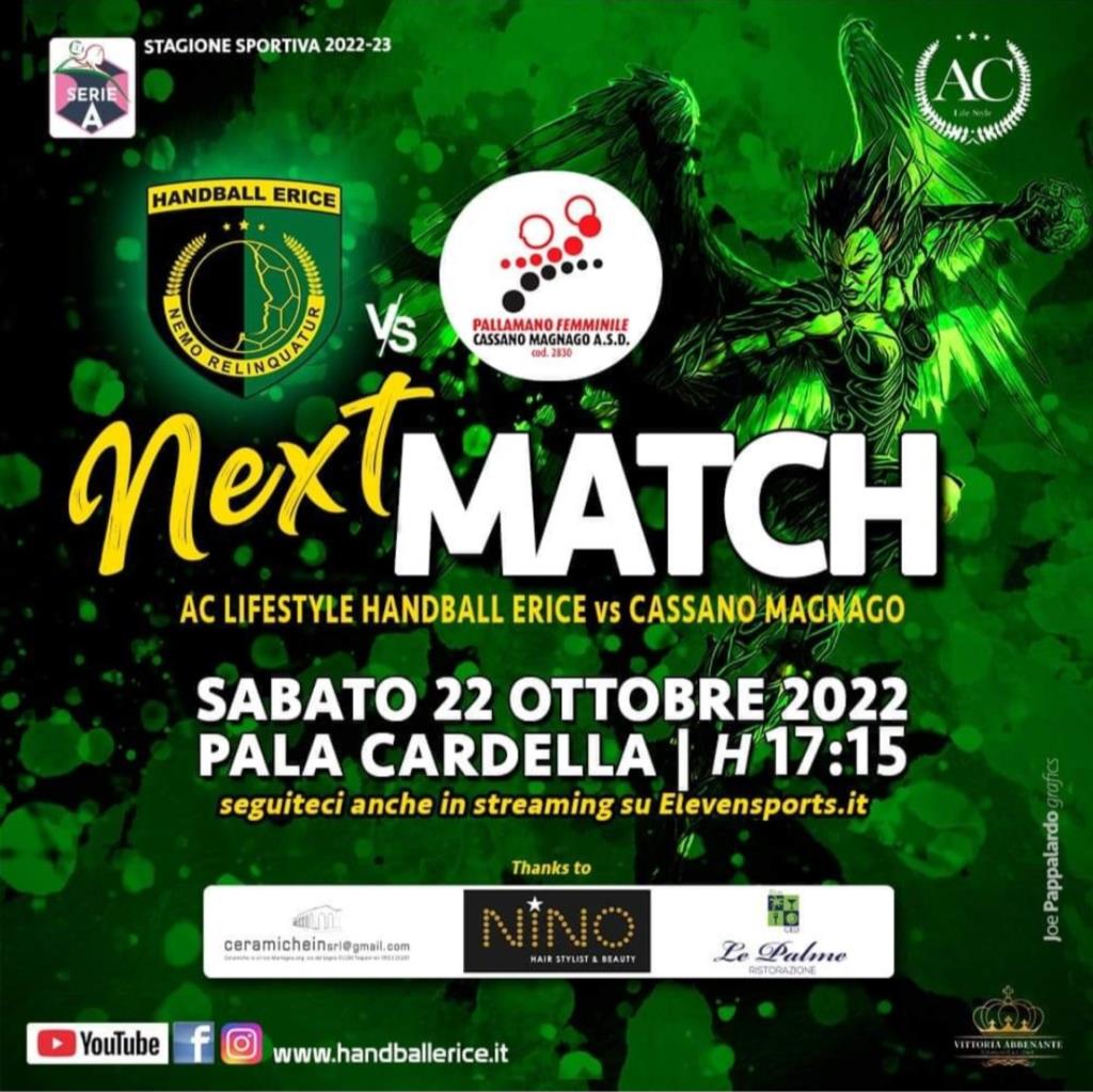 Handball Erice: domani pomeriggio si torna in campo