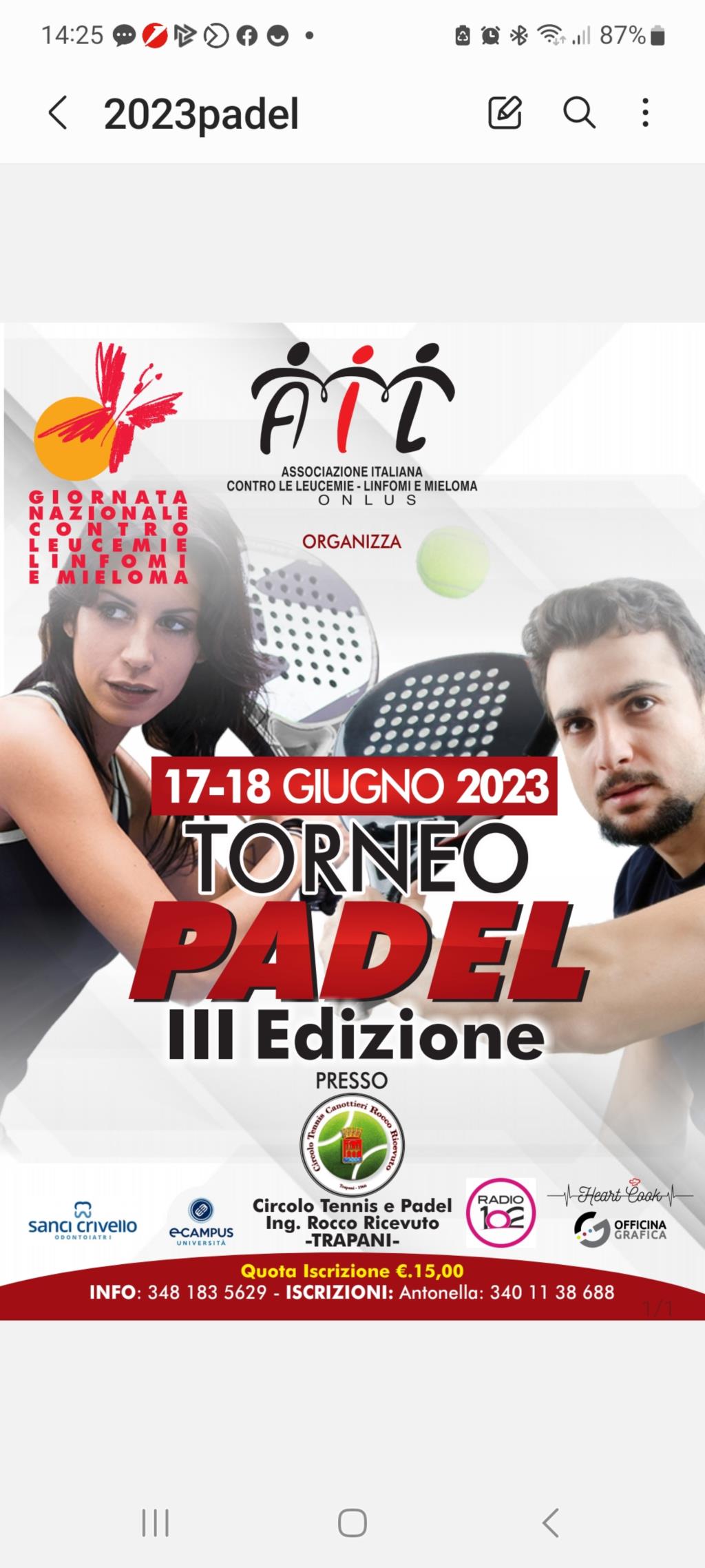 Il Padel per il sociale: il 17 e 18 giugno al Circolo 
