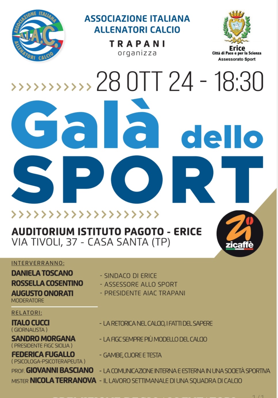 Tutto pronto per la 3^ edizione del Galà dello Sport