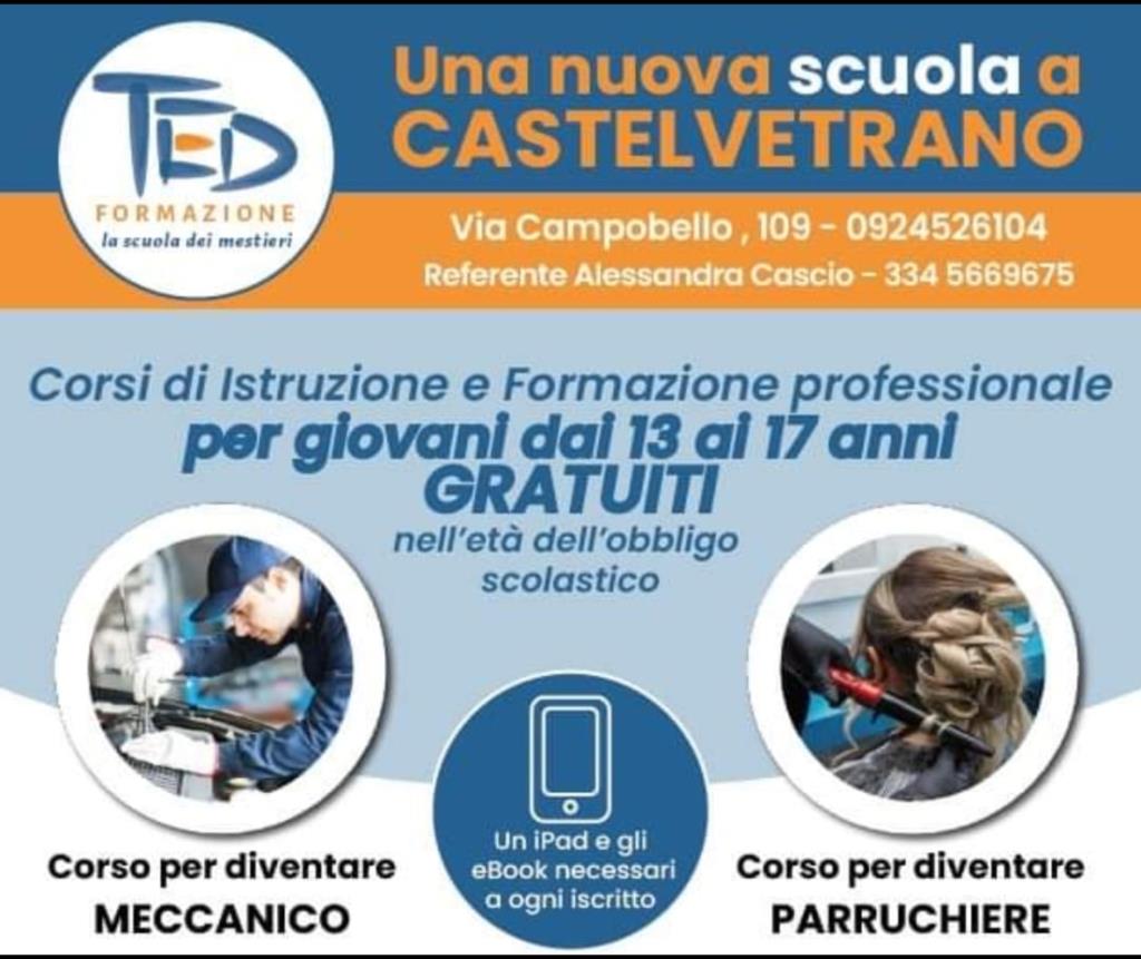 Castelvetrano: ancora aperte le iscrizioni ai corsi professionali gratuiti