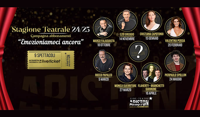 Stagione Teatrale 24/25 del cineteatro Ariston
