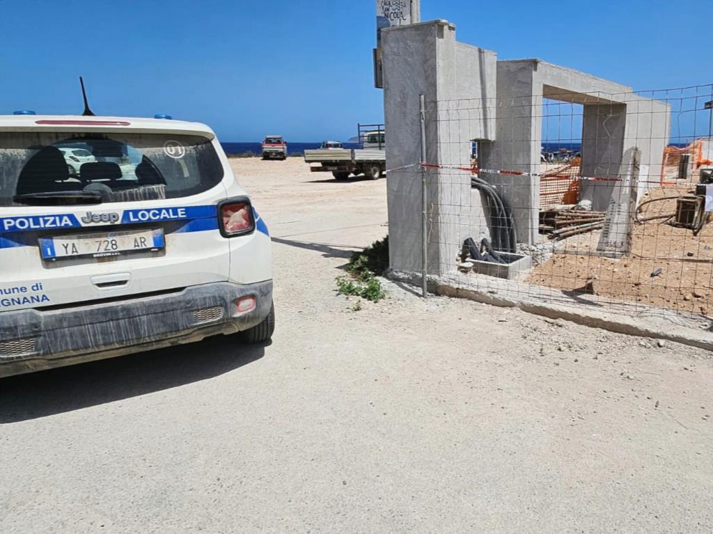Favignana, sequestrato cantiere edile