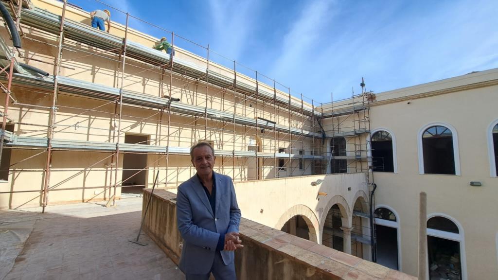 Trapani, complesso di San Domenico: lavori in corso per il recupero del secondo chiostro