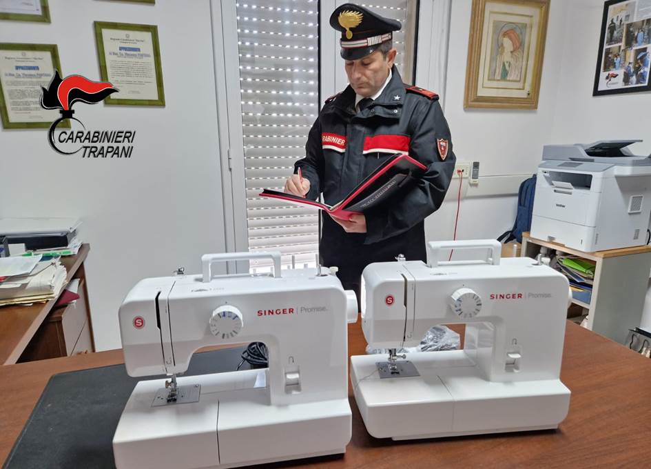 Mazara, ruba due macchine da cucire dalla Diocesi la sera di Natale: denunciato
