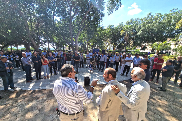 Sit-in contro la mafia ieri a Castelvetrano