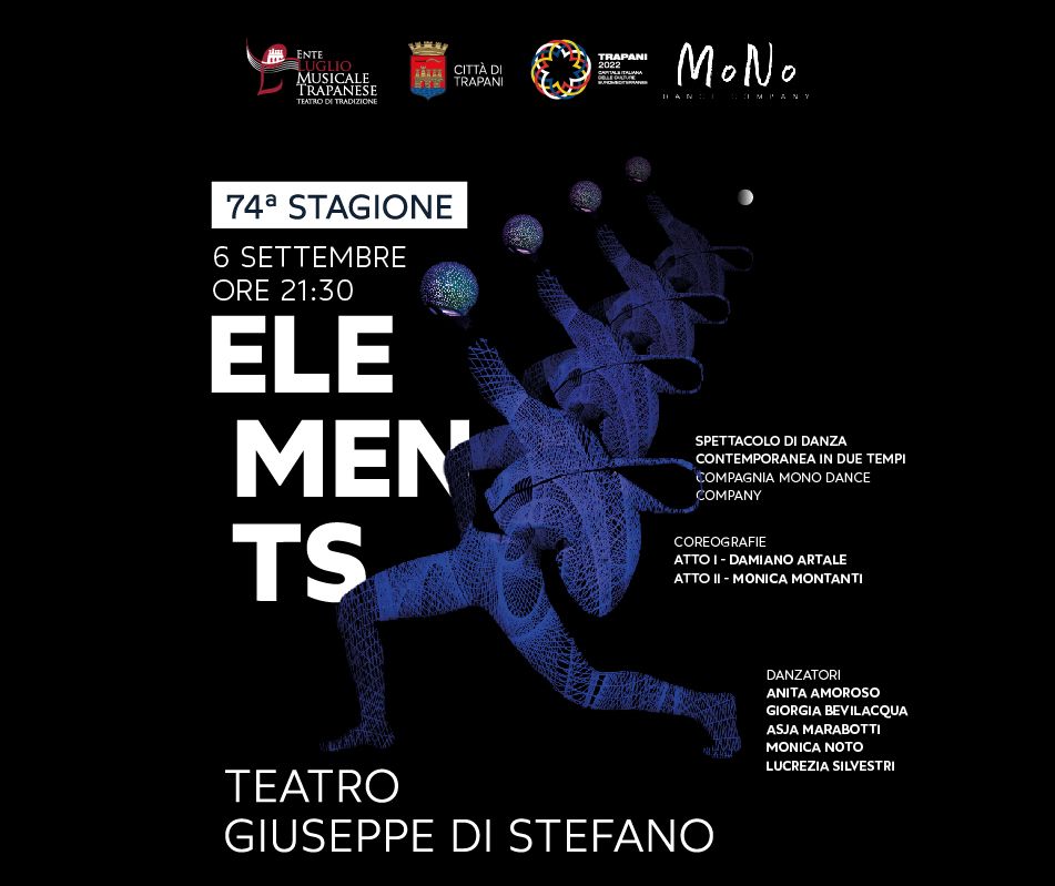 Trapani, in scena domani lo spettacolo musicale 'Elements'