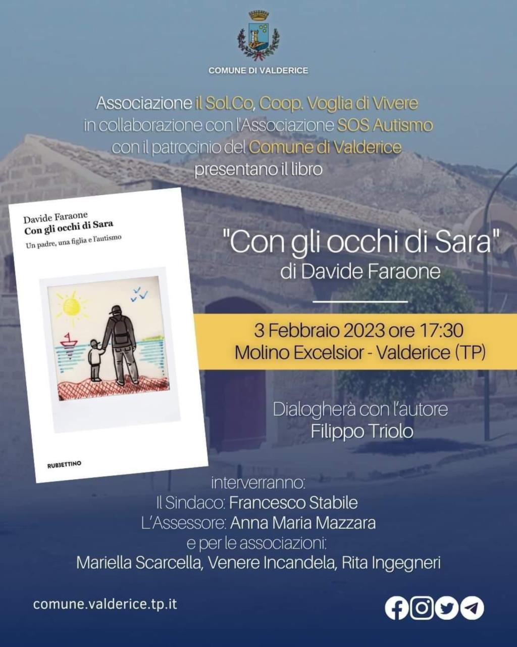 Domani a Valderice si presenta il libro 'Con gli occhi di Sara'