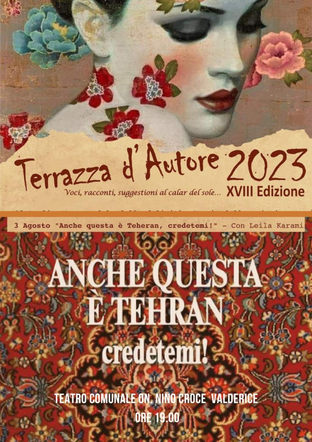 Leila Karami a Terrazza d’Autore con il suo 'Anche questa è Teheran, credetemi!'