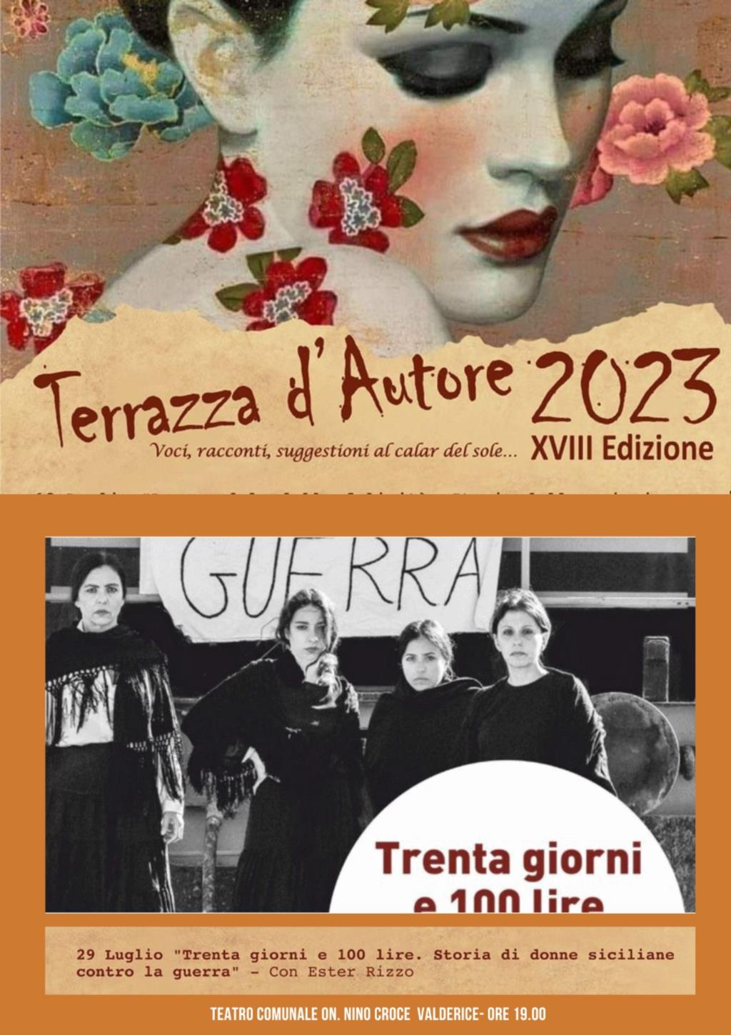 A Terrazza d'Autore Ester Rizzo con il suo 'Trenta giorni e 100 lire'