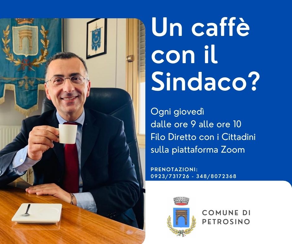 Petrosino, al via gli incontri online “Un Caffè con il Sindaco”